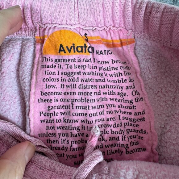 Aviator Nation Pink Sweatpants Joggers Size Small Venice California - Picture 3 of 11